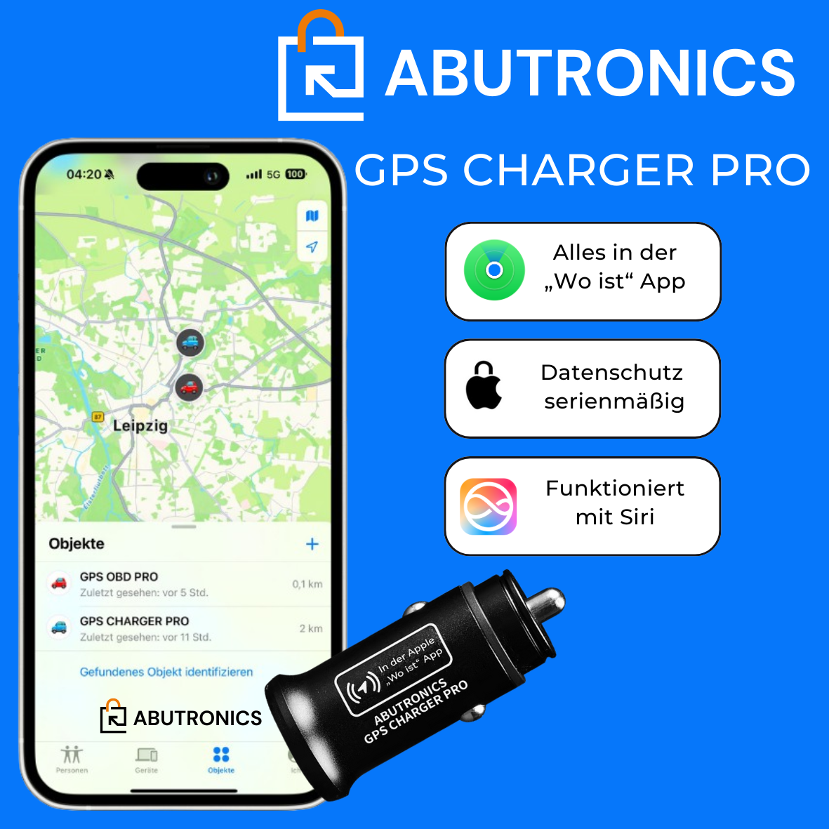 GPS CHARGER PRO – mit Apple „Wo ist?“